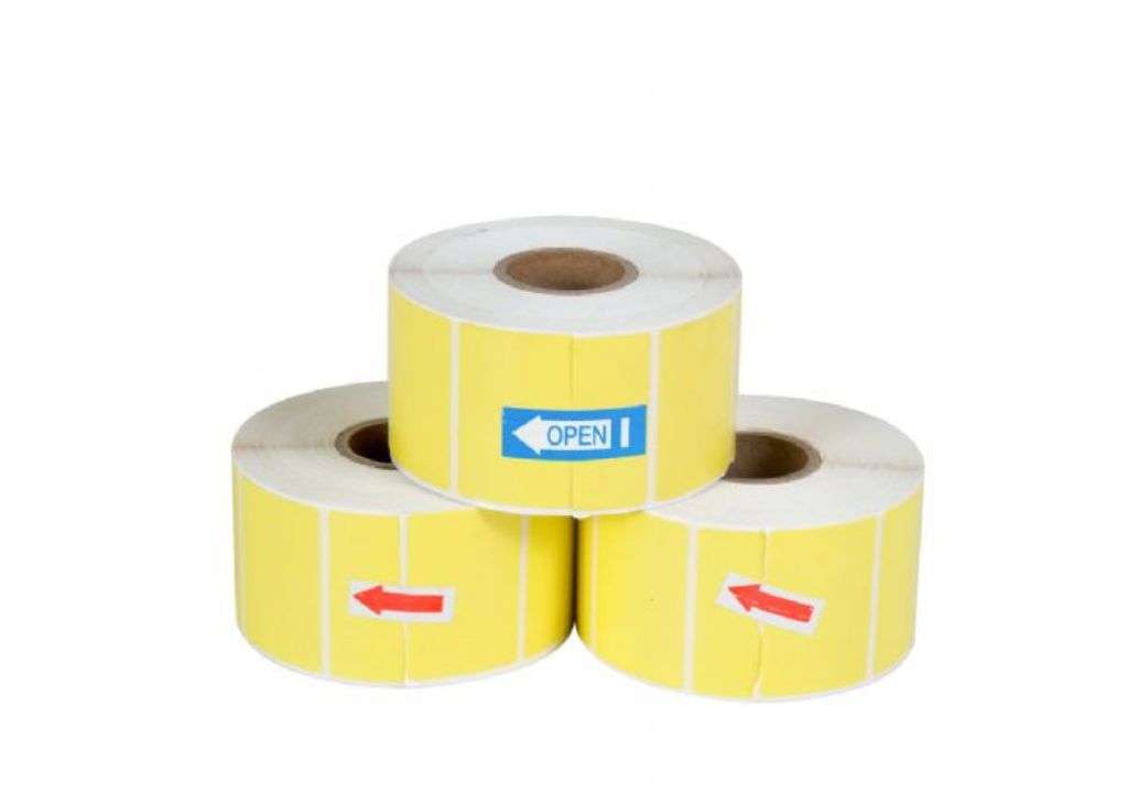 Etiqueta Adhesiva TD de 50*30mm 1000 unid amarillo plastificado